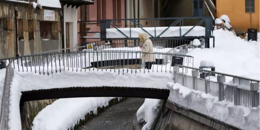 Schneefrei gab es in einigen Walliser Dörfern.