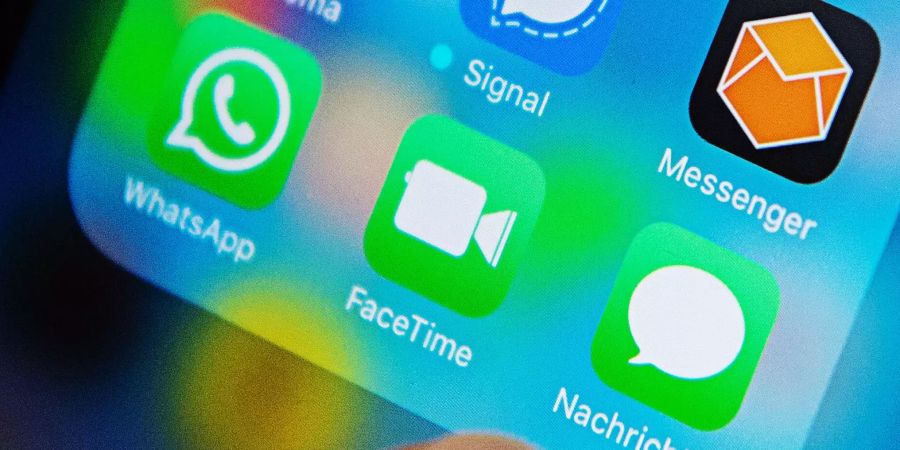 Messenger-Dienste wie Facetime auf einem Handy.