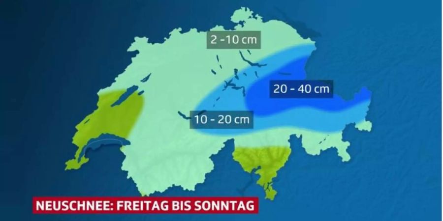 Wetterlage in der Schweiz.