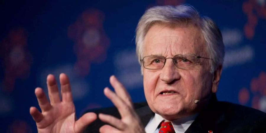 Der ehemalige Präsident der Europäischen Zentralbank, Jean-Claude Trichet, spricht am ersten Tag des St. Gallen Symposiums.