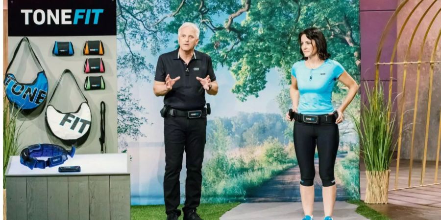 Diana und Michael Failer präsentierten erfolchreich ihren Fitnessgürtel.