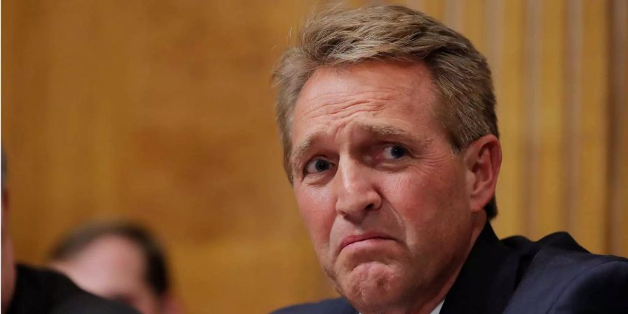 US-Senator Jeff Flake bei der Anhörung im Fall Kavanaugh.