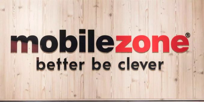 Das Logo von Mobilezone. Mobilezone