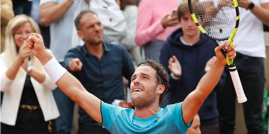 Ausdruck des Glücks: Marco Cecchinato schreibt ein Tennis-Märchen in Paris.