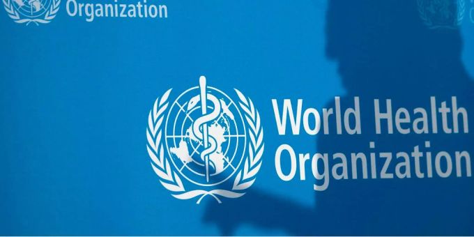 Das Logo der Weltgesundheitsorganisation (WHO). ukraine-krieg