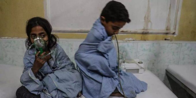 Beim Giftgasanschlag in Syrien starben auch viele Kinder. Beim Giftgasanschlag in Syrien starben auch viele Kinder.