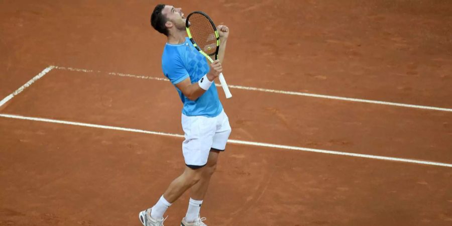 Marco Cecchinato trat bereits am Davis Cup 2016 für Italien gegen die Schweiz an – und gewann das Einzel gegen Adrien Bosset.