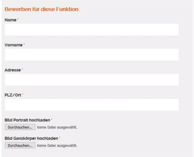 Die Boost Group verlangt für Promo-Jobs ein Ganzkörperfoto. Die Boost Group verlangt für Promo-Jobs ein Ganzkörperfoto.