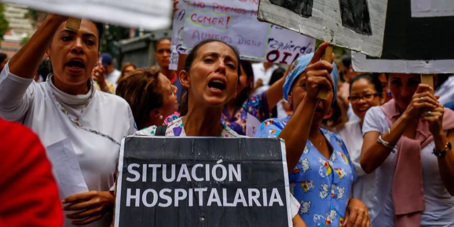 In ganz Venezuela protestieren Ärzte und Patienten gegen die humanitäre Misere.