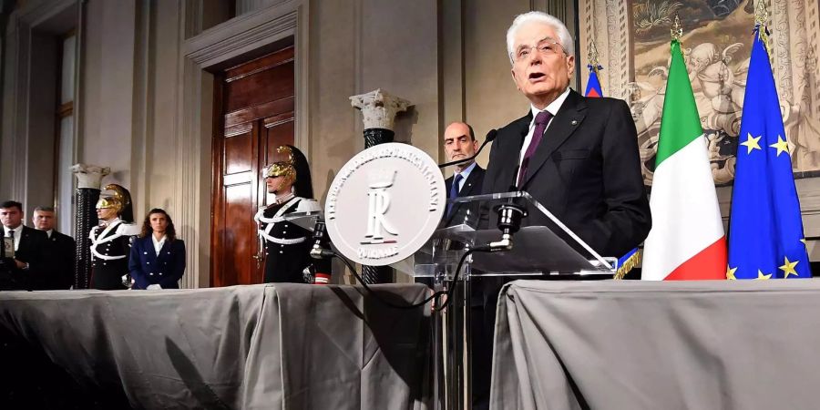 Staatspräsident Sergio Mattarella sprach sich am Montag für eine «neutrale» Regierung aus.