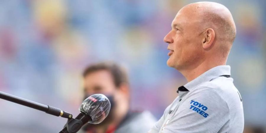 Düsseldorfs Coach Uwe Rösler hat die Arbeit des Fortuna-Mentaltrainers gelobt. Foto: Marius Becker/dpa