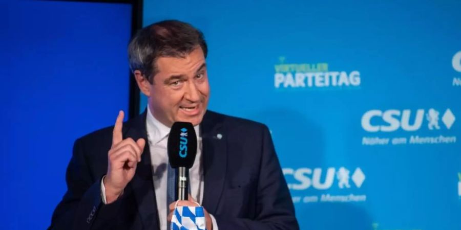 CSU-Chef Markus Söder warnt die EU-Kommission. Foto: Lino Mirgeler/dpa-Pool/dpa