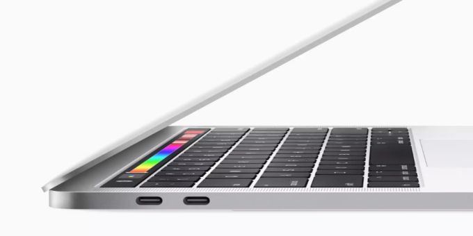 Thunderbolt-Anschlüsse an einem Macbook. Thunderbolt MacBook Weiss farben