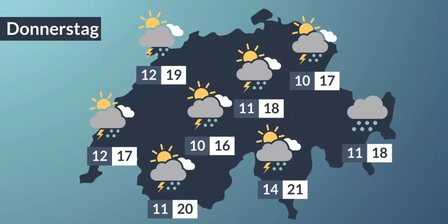 Das Wetter am Donnerstag.