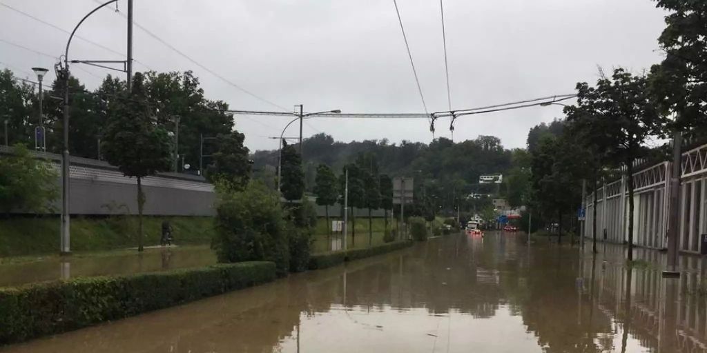 Dams filled with water are supposed to protect Lucerne from flooding