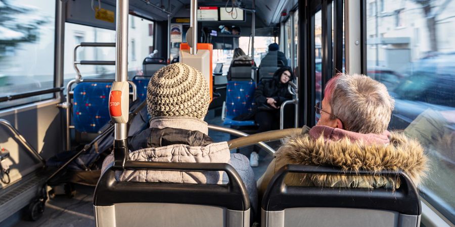 In einem Bus der Stadtbus Frauenfeld unterwegs in Frauenfeld. - Frauenfeld