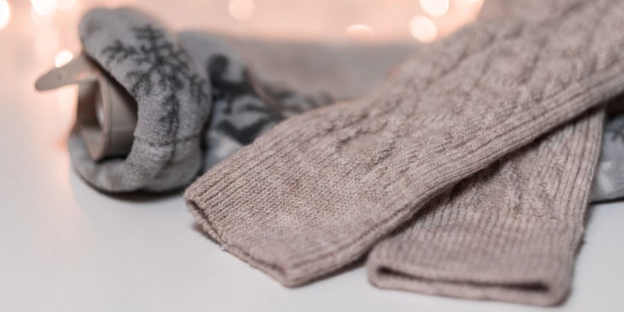 Wolle WÄrmflasche Socken Ärmel