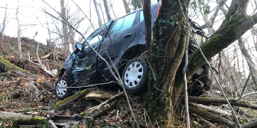 Gersau: Selbstkollision endet am Ufer des Vierwaldstättersee