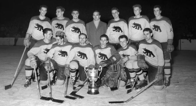 Die Meistermannschaft des SCB aus dem Jahr 1959. SCB Meister 59