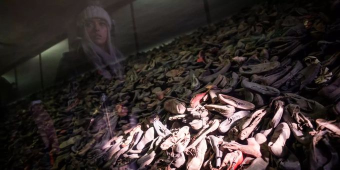 Schuhe der Häftlinge werden im Museum des früheren Konzentrationslagers Auschwitz I ausgestellt. Auschwitz-Birkenau