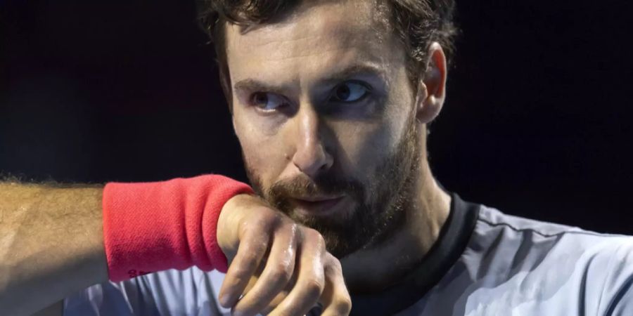 Ernests Gulbis am ATP-Turnier von Basel 2018.