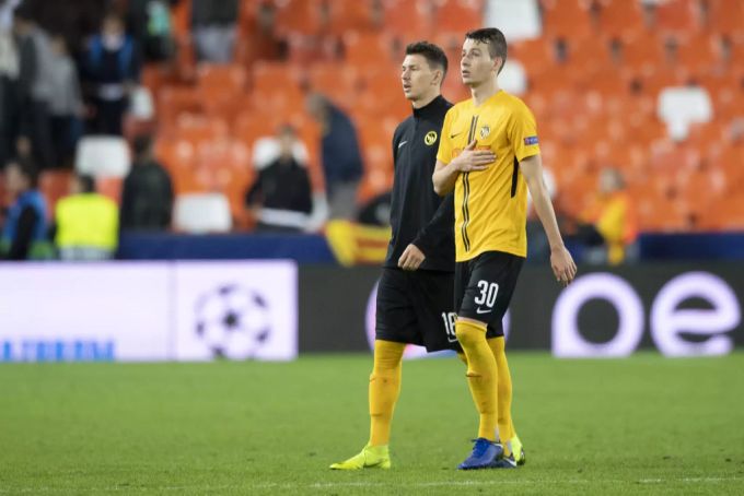 Zwei enge Freunde bei YB: Christian Fassnacht und Sandro Lauper. Hier beim Spiel in der Champions League gegen Valencia. YB