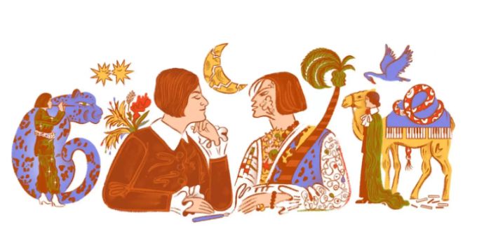 Das Google steht heute zu Ehren Else Lasker-Schülers und ihres Werks «Das blaue Klavier». Else Lasker-Schüler