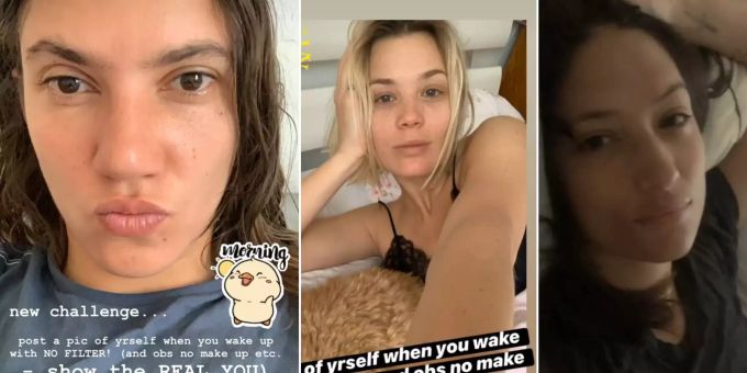 Tamy Glauser, Dominique Rinderknecht und Melanie Winiger zeigen sich direkt nach dem Aufstehen. tamy glauser