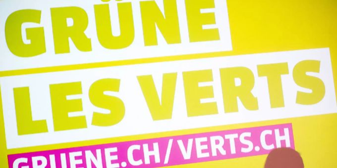 Das Logo der grünen Partei Schweiz. Grüne