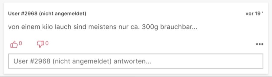 Dieser User versteht hingegen, wenn man nicht alles mitnehmen will.