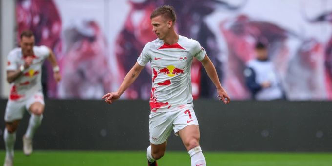 Dani Olmo hat seinen Vertrag bei RB Leipzig bis 2027 verlängert. rb leipzig dani olmo
