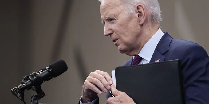 US-Präsident Joe Biden spricht während einer Pressekonferenz am letzten Tag des dreitätigen G7-Gipfels. Foto: Susan Walsh/AP US-Präsident Joe Biden spricht während einer Pressekonferenz am letzten Tag des dreitätigen G7-Gipfels. Foto: Susan Walsh/AP