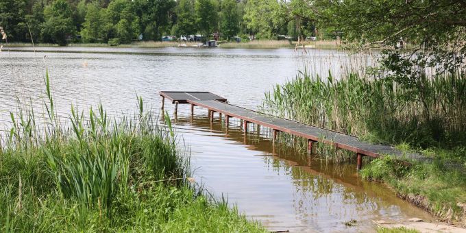 Blick auf eine Badestelle am Grossen Wentowsee in Brandenburg, wo zwei Männer ertunken sind. Blick auf eine Badestelle am Grossen Wentowsee in Brandenburg, wo zwei Männer ertunken sind.