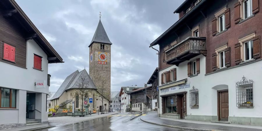 Dorfzentrum Klosters-Serneus.