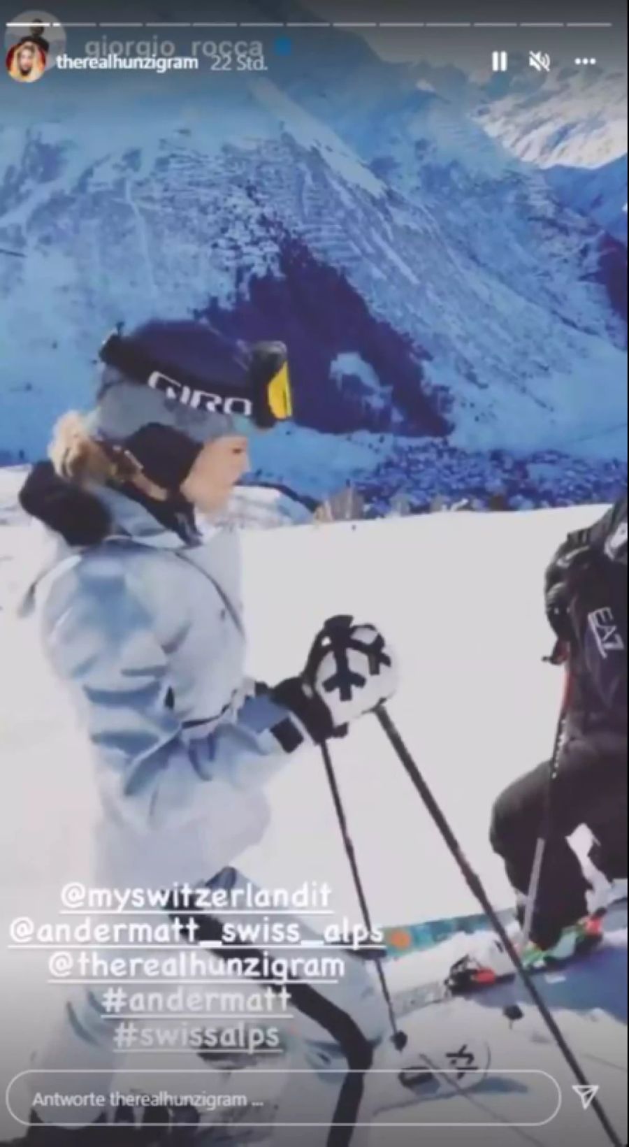 Michelle auf der Piste.