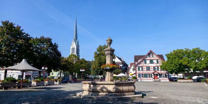 Der Marktplatz der Stadt Amriswil. Der Marktplatz der Stadt Amriswil.