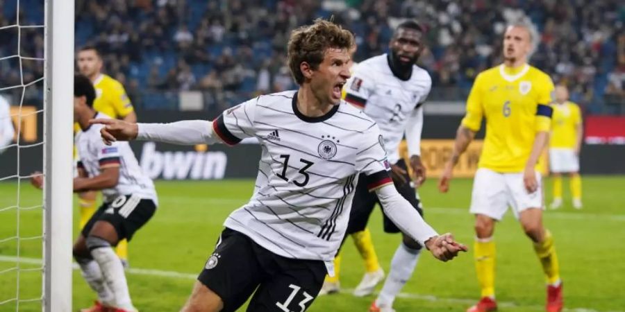 Thomas Müller war der Matchwinner für das DFB-Team. Foto: Marcus Brandt/dpa