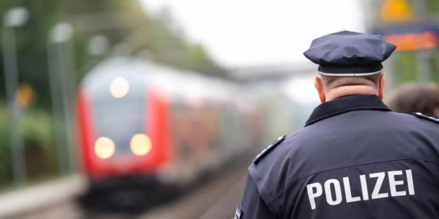 Die Polizei hat Hund Baldur nach seiner Zugfahrt wieder seinem Herrchen übergeben. Foto: Jonas Walzberg/dpa/Symbolbild
