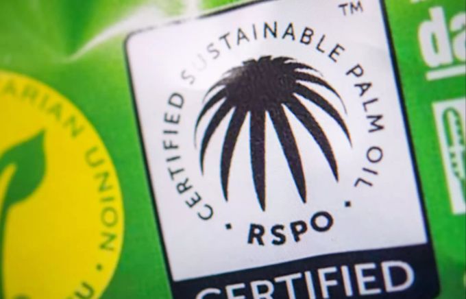 Das RSPO-Label auf Verpackungen von Kerzen steht für eine Zertifizierung der Initiative «Runder Tisch für nachhaltiges Palmöl». Gütesiegel zertifiziertes Palmöl
