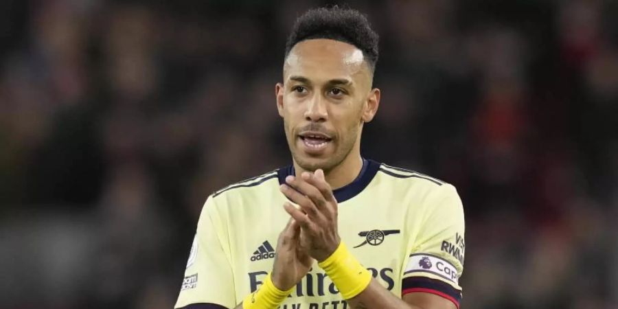 Steht nicht im Kader: Arsenal-Kapitän Pierre-Emerick Aubameyang. Foto: Andrew Yates/CSM via ZUMA Wire/dpa/Archivbild