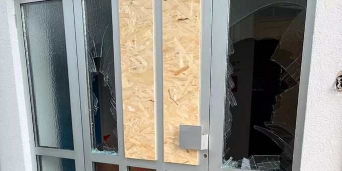 Vandalismus beim Annexbau.