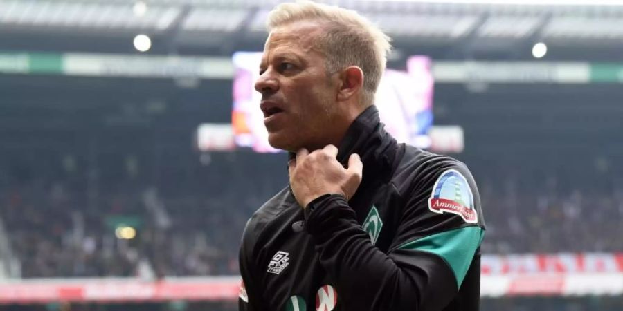 Gefälschter Impfnachweis? - Werder-Coach Markus Anfang hat ein Ermittlungsverfahren am Hals. Foto: Carmen Jaspersen/dpa