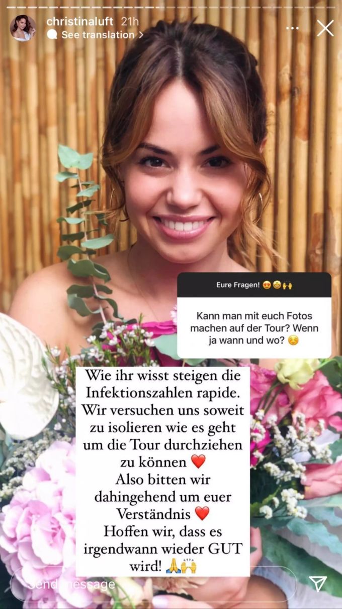Christina Luft, die Freundin von Luca Hänni, erklärt das Foto-Verbot. christina luca hänni