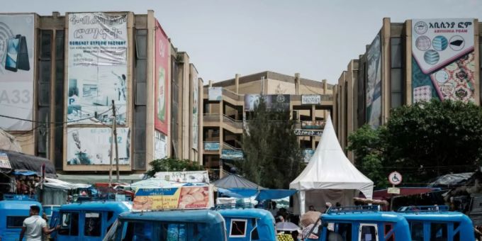 Strasse in Mekele am Freitag Strasse in Mekele am Freitag