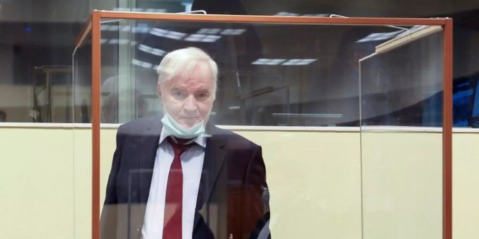 Mladic bei der Berufungsverhandlung Mladic bei der Berufungsverhandlung
