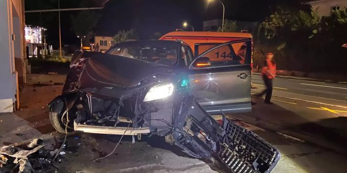 Unfallwagen in Menziken. menziken