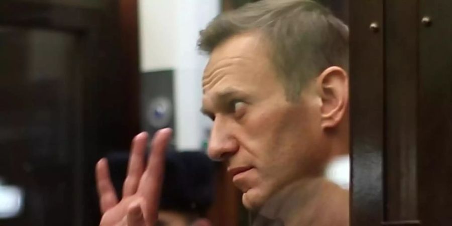 Der russische Oppositionsführer Alexej Nawalny wurde zu mehreren Jahren Straflager verurteilt. Foto: Moscow City Court Press Office/TASS/dpa