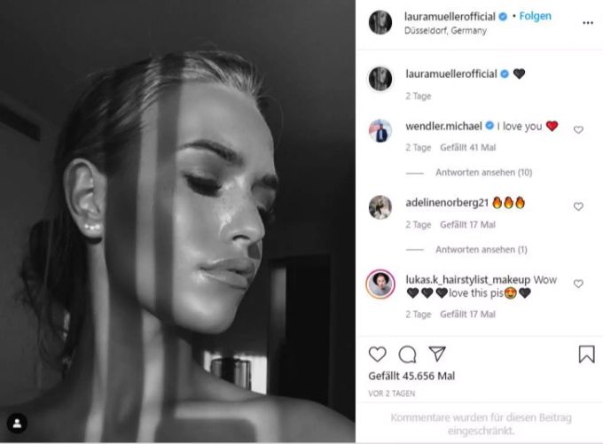 Laura Müller mit XXL-Schmollmund. laura