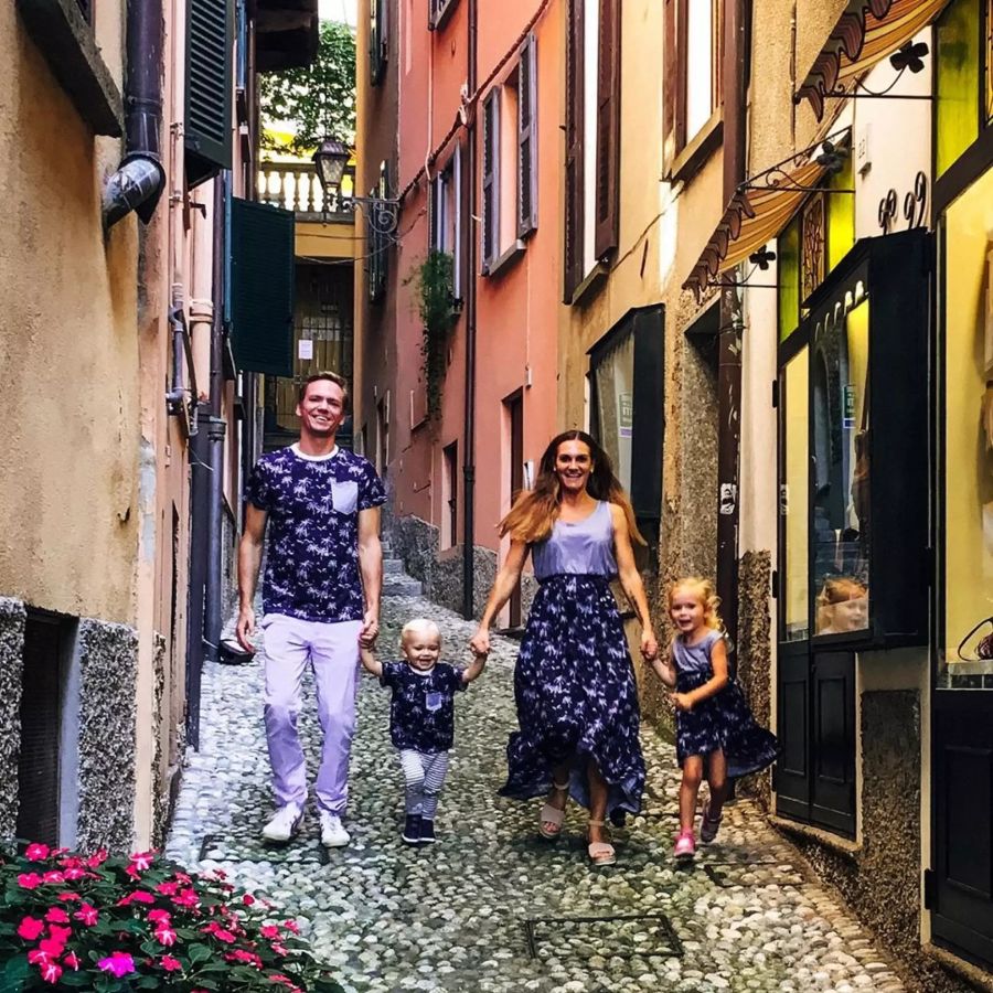Familie Italien Strasse