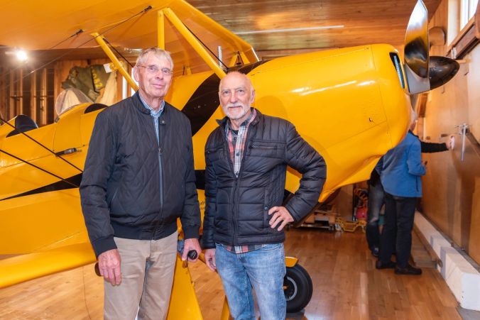 Toni Obrist und Peter Mattenberger aus Starrkirch-Wil, selbst Pilot auf diversen Cessna-Maschinen.